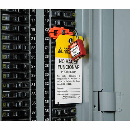 TAG B837,5.75X3,25PK,LOCKOUT,SPANISH