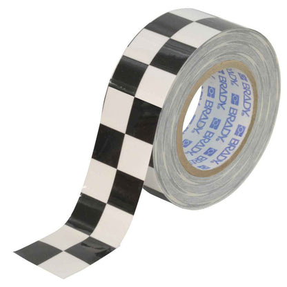 2" X 100' B514 BK/WHITE CHECKERED TAPE