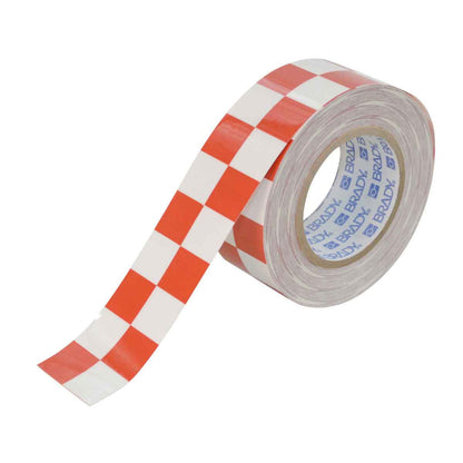 2" X 100' B514 RED/WHITE CHECKERED TAPE