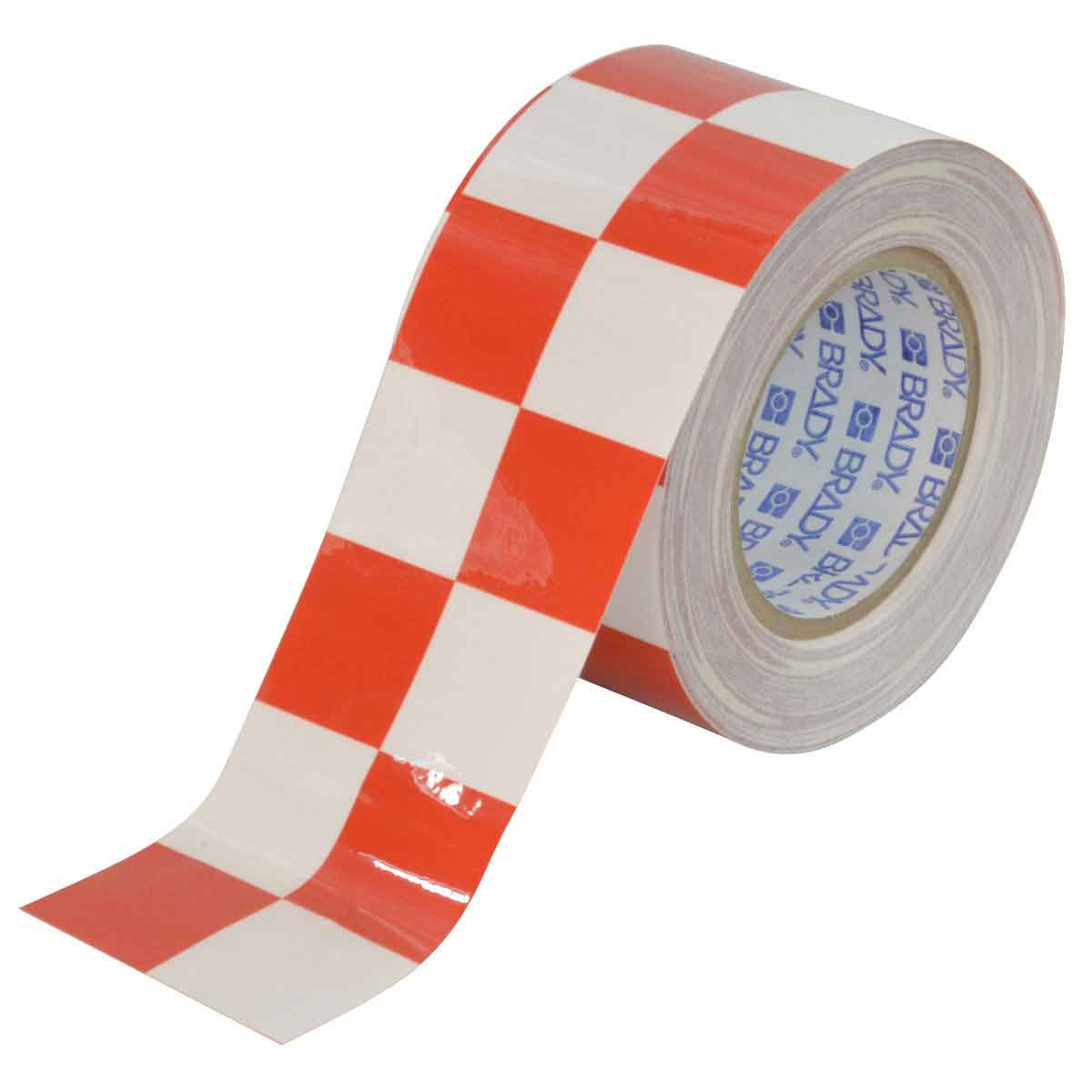 3" X 100' B514 RED/WHITE CHECKERED TAPE