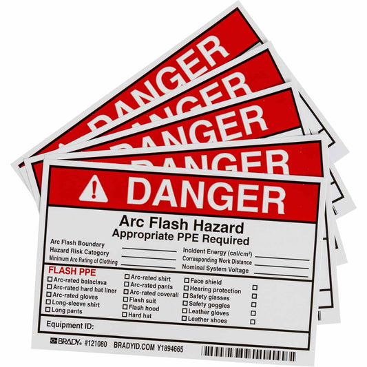 DP B7569 4X6 5/PK ARC FLASH LBL
