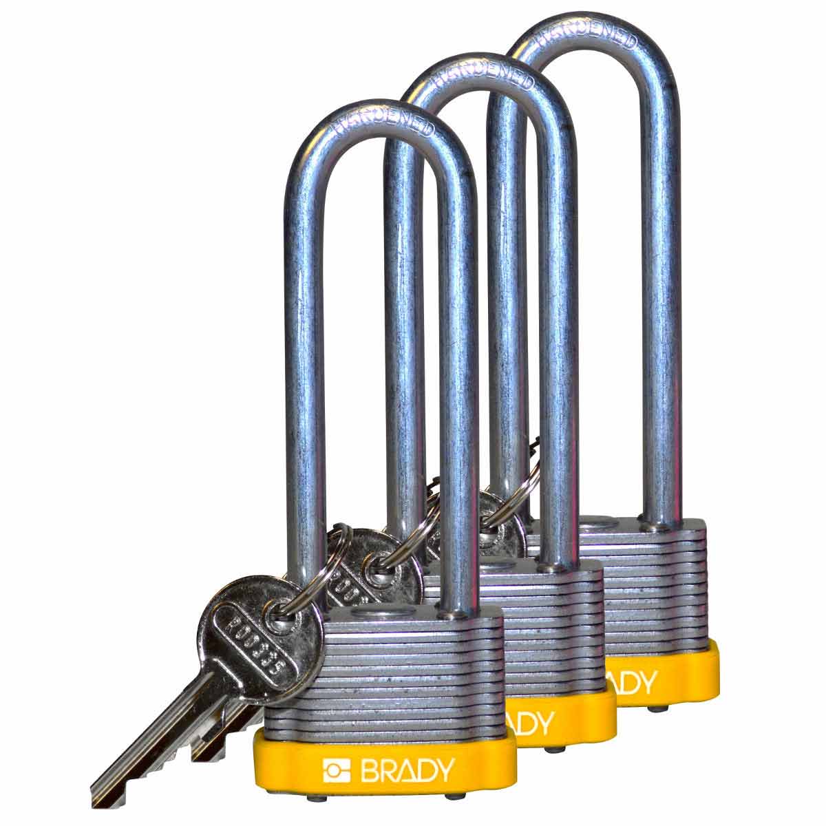 Steel Padlock 3" Steel Shkl KA YL 3PK