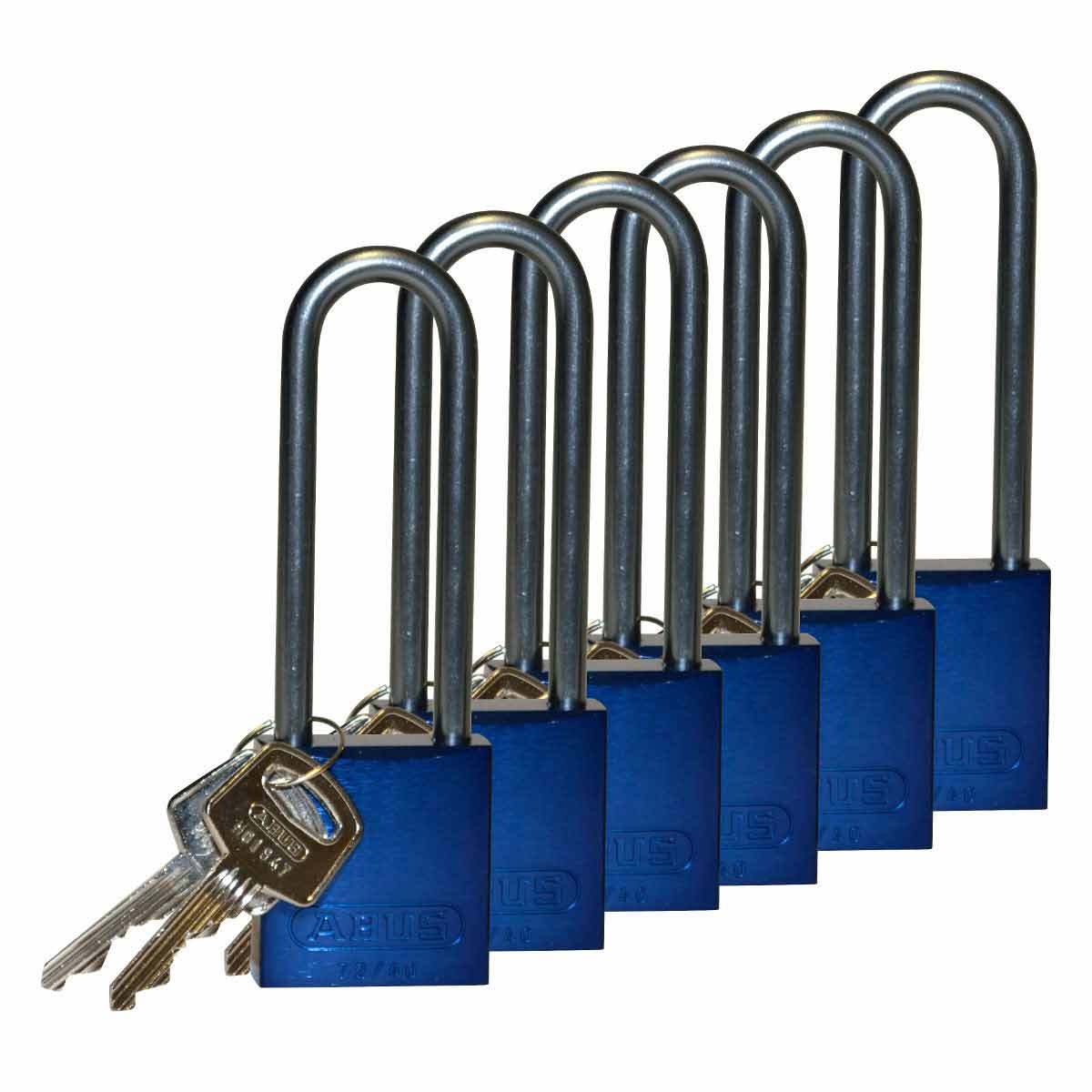 Alum Padlock 3" Alum Shackle KD BU 6PK