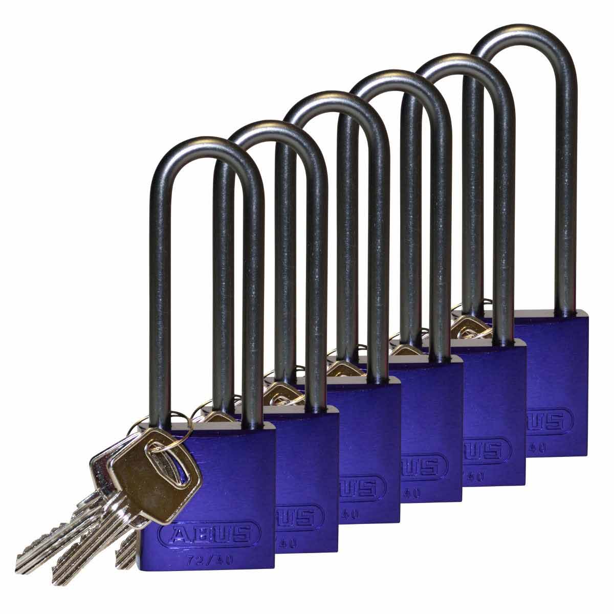 Alum Padlock 3" Alum Shackle KD PL 6PK