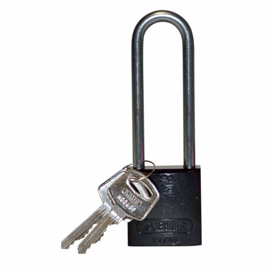 Alum Padlock 3" Alum Shackle KD BK