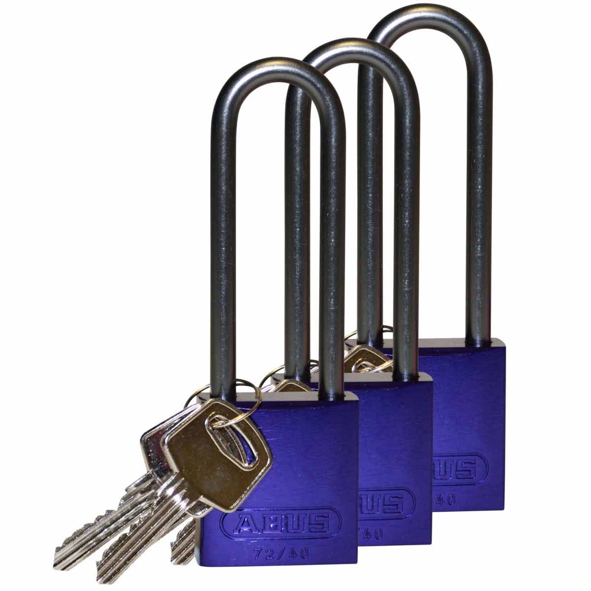 Alum Padlock 3" Alum Shackle KA PL 3PK