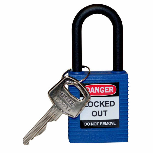 Nylon Padlock 1.5" Nylon Shackle KD BU