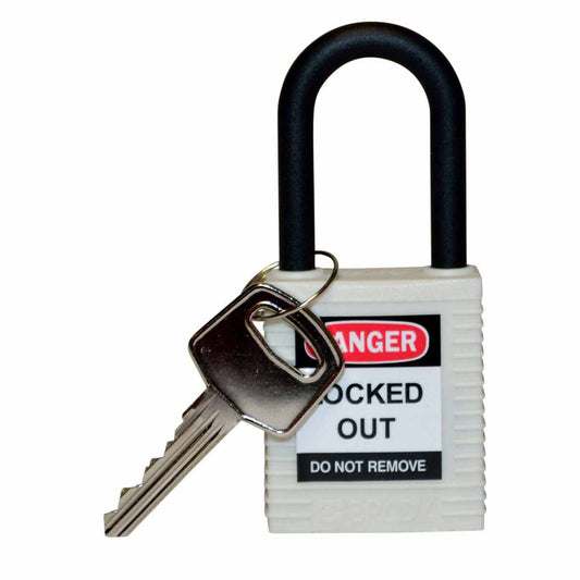 Nylon Padlock 1.5" Nylon Shkl KD White