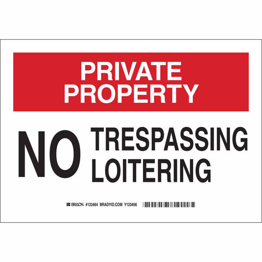 B302 7X10 BLK/RED/WHT PRIVATE PROPERTY