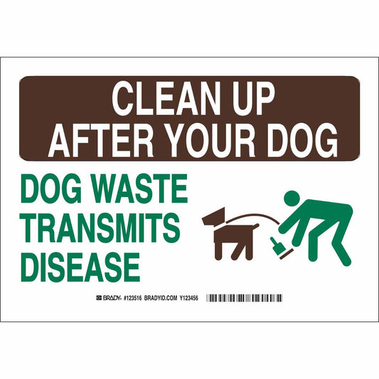 B401 10X14 BRN/GRN/WHT CLEAN UP AFTER