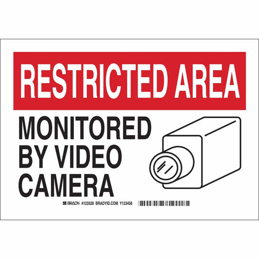 B302 10X14 BLK/RED/WHT RESTRICTED ACCESS