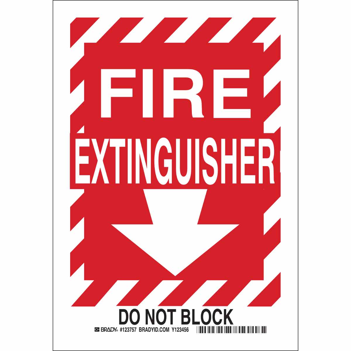 B302 10X7 BLK/WHT/RED FIRE EXTINGUISHER