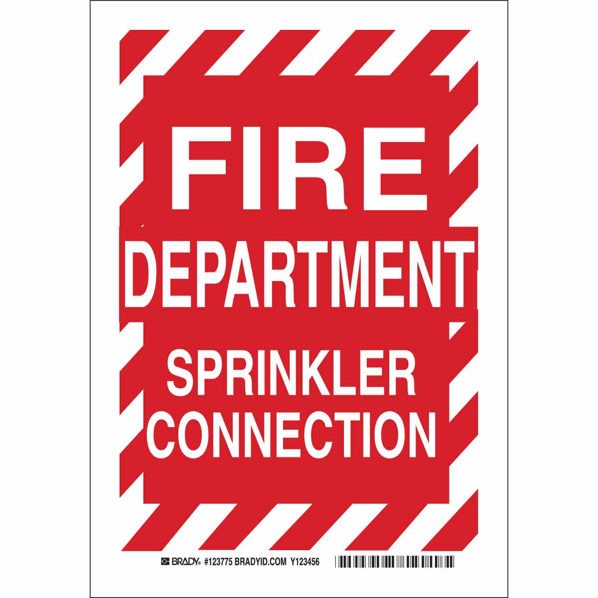 B302 10X7 WHT/RED FIRE DEPARTMENT SPRIN