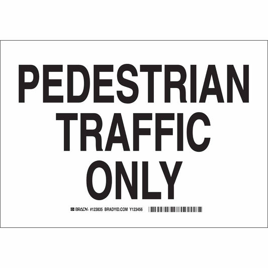 B401 7X10 BLK/WHT PEDESTRIAN TRAFFIC