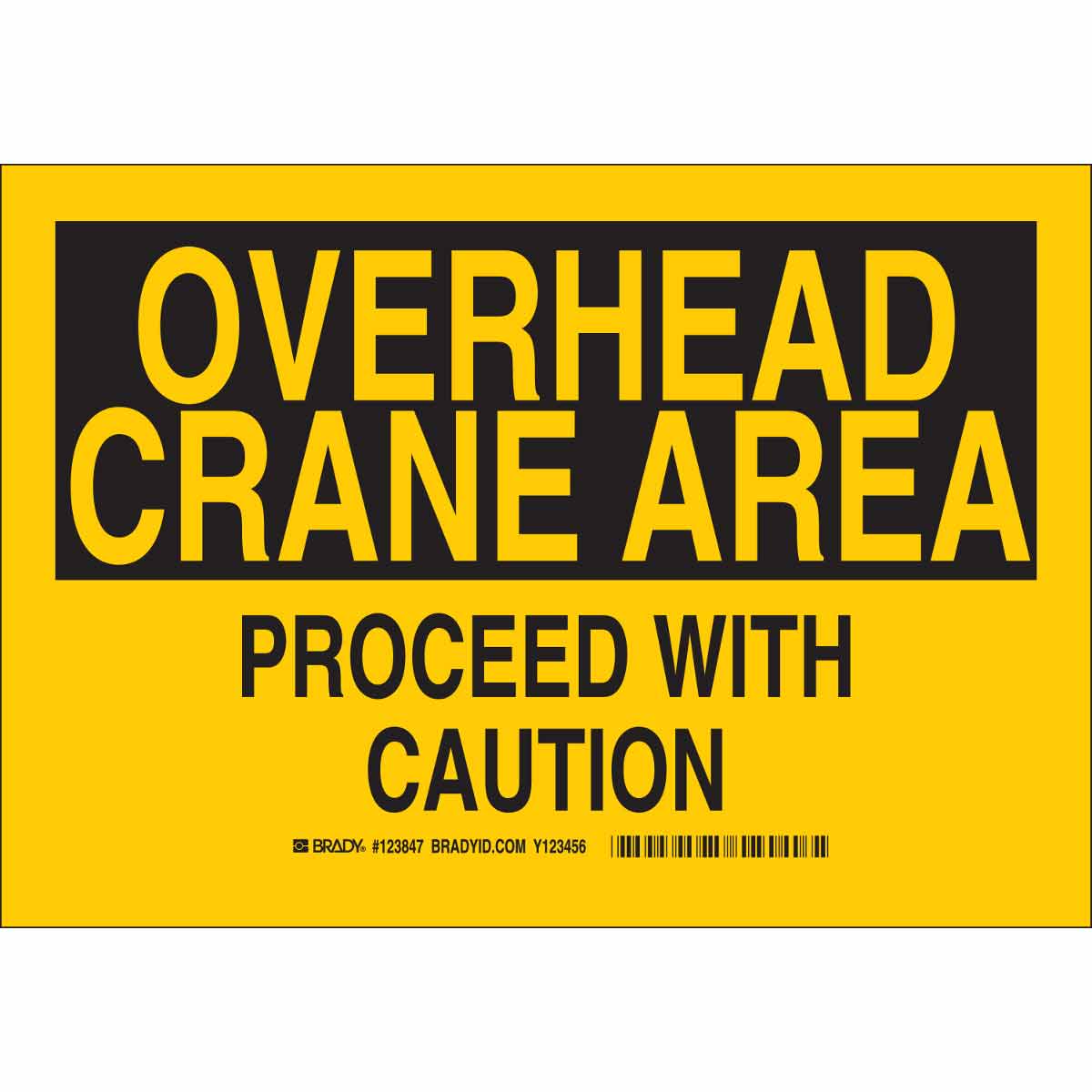 B401 7X10 BLK/YEL OVERHEAD CRANE AREA