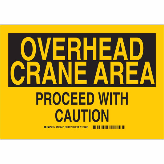 B401 7X10 BLK/YEL OVERHEAD CRANE AREA