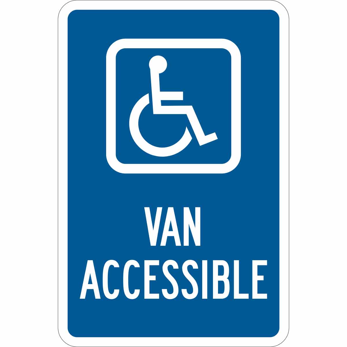 B401 18X12 WHT/BLU VAN ACCESSIBLE