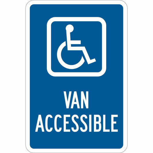 B555 18X12 WHT/BLU VAN ACCESSIBLE