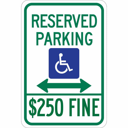 B302 18X12 GRN/BLU/WHT RESERVED PARKING