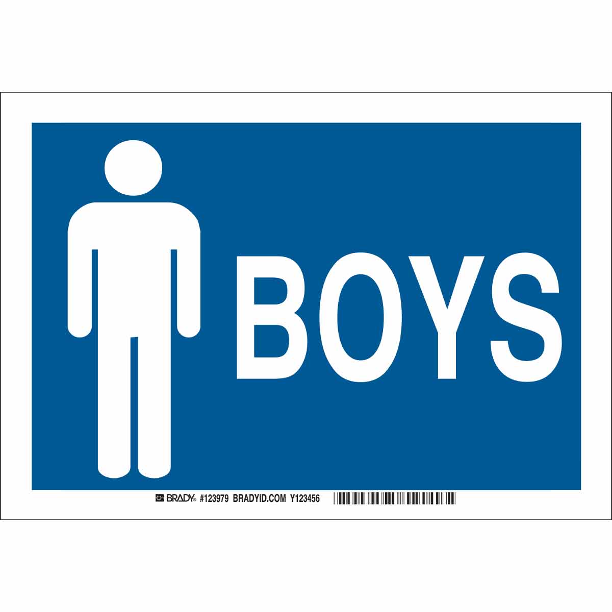 B302 10X14 WHT/BLU BOYS