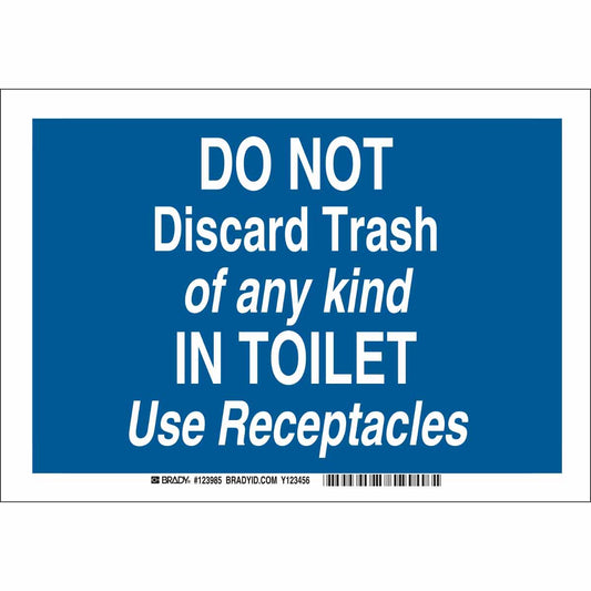 B401 10X14 WHT/ BLU DO NOT DISCARD TRASH