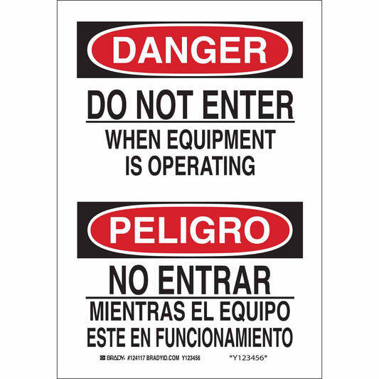 B401 10X7 BLK/RED/WHT BILING/DNGR DO NOT