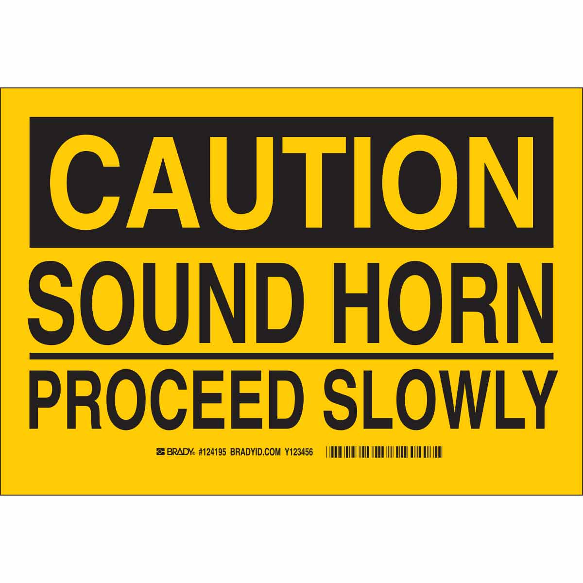 B401 10X14 BLK/YEL CAUTION SOUND HORN