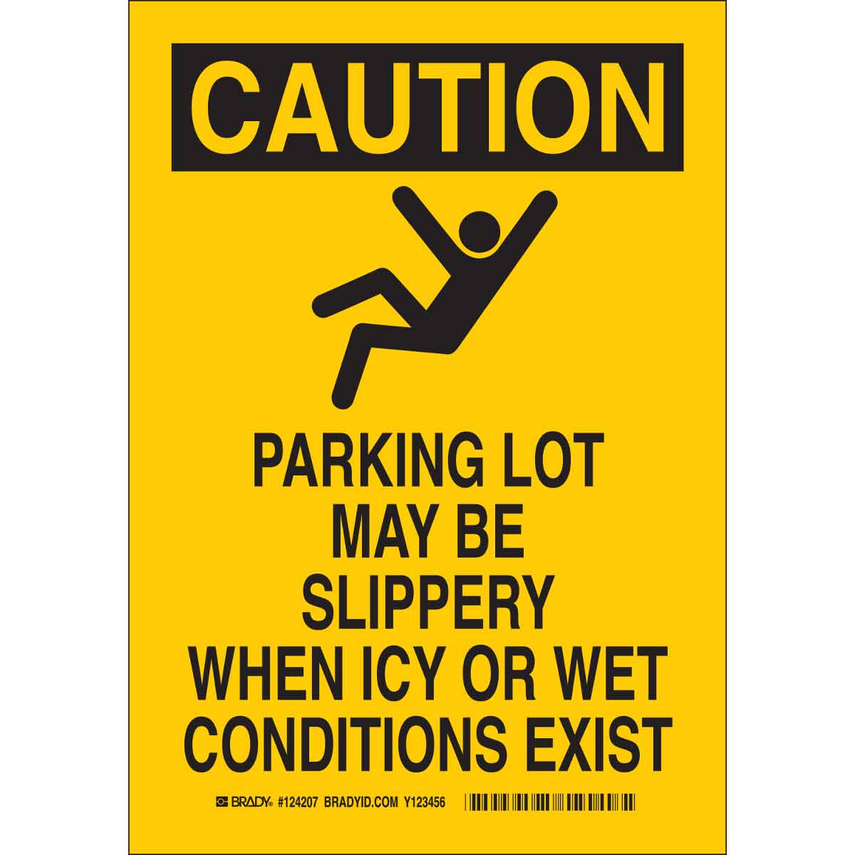 B302 10X7 BLK/YEL CAUTION PARKING LOT