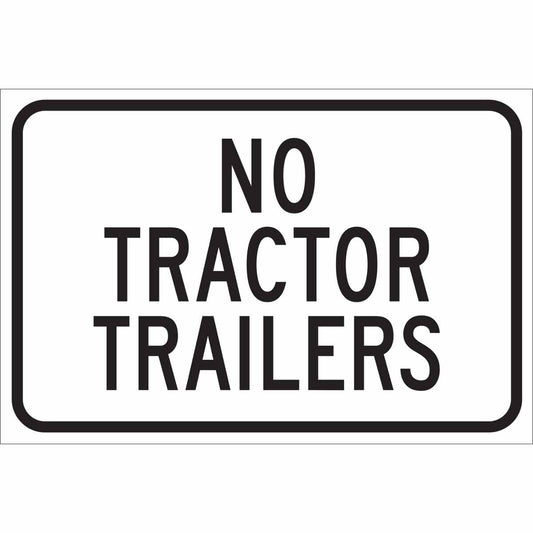 B401 12X18 BLK/WHT NO TRACTOR TRAILERS