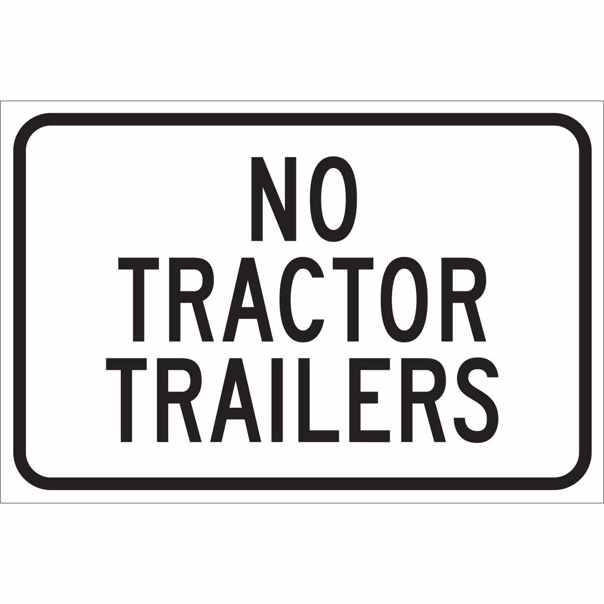 B555 12X18 BLK/WHT NO TRACTOR TRAILERS