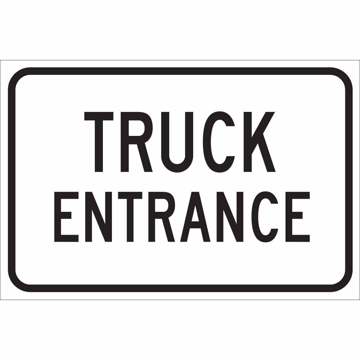 B555 12X18 BLK/WHT TRUCK ENTRANCE