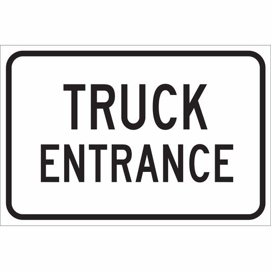 B555 12X18 BLK/WHT TRUCK ENTRANCE