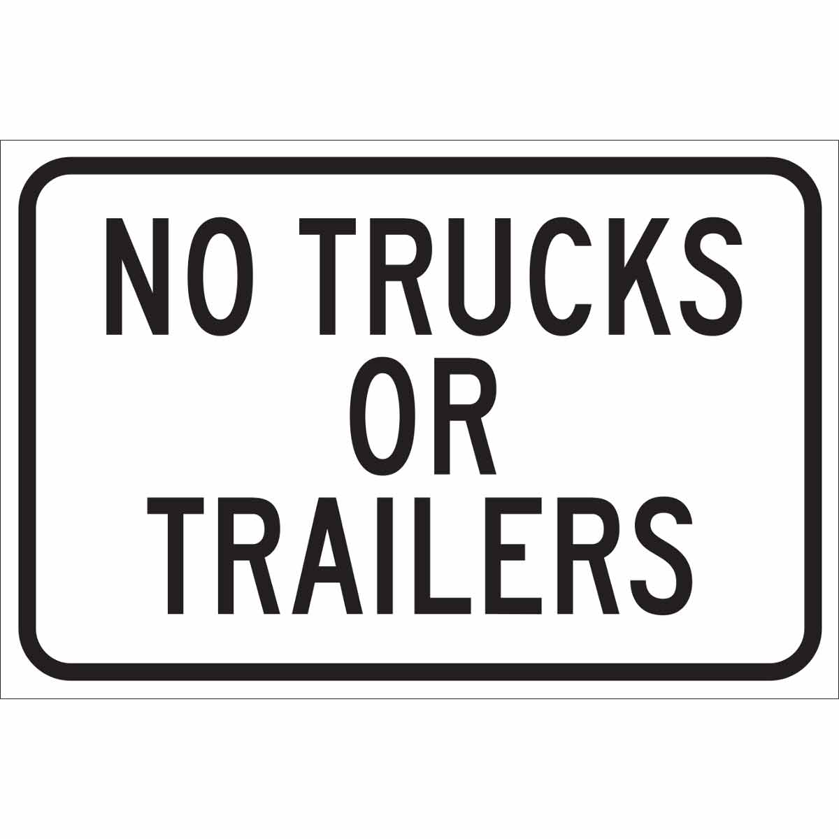 B555 12X18 BLK/WHT NO TRUCKS OR TRAILERS