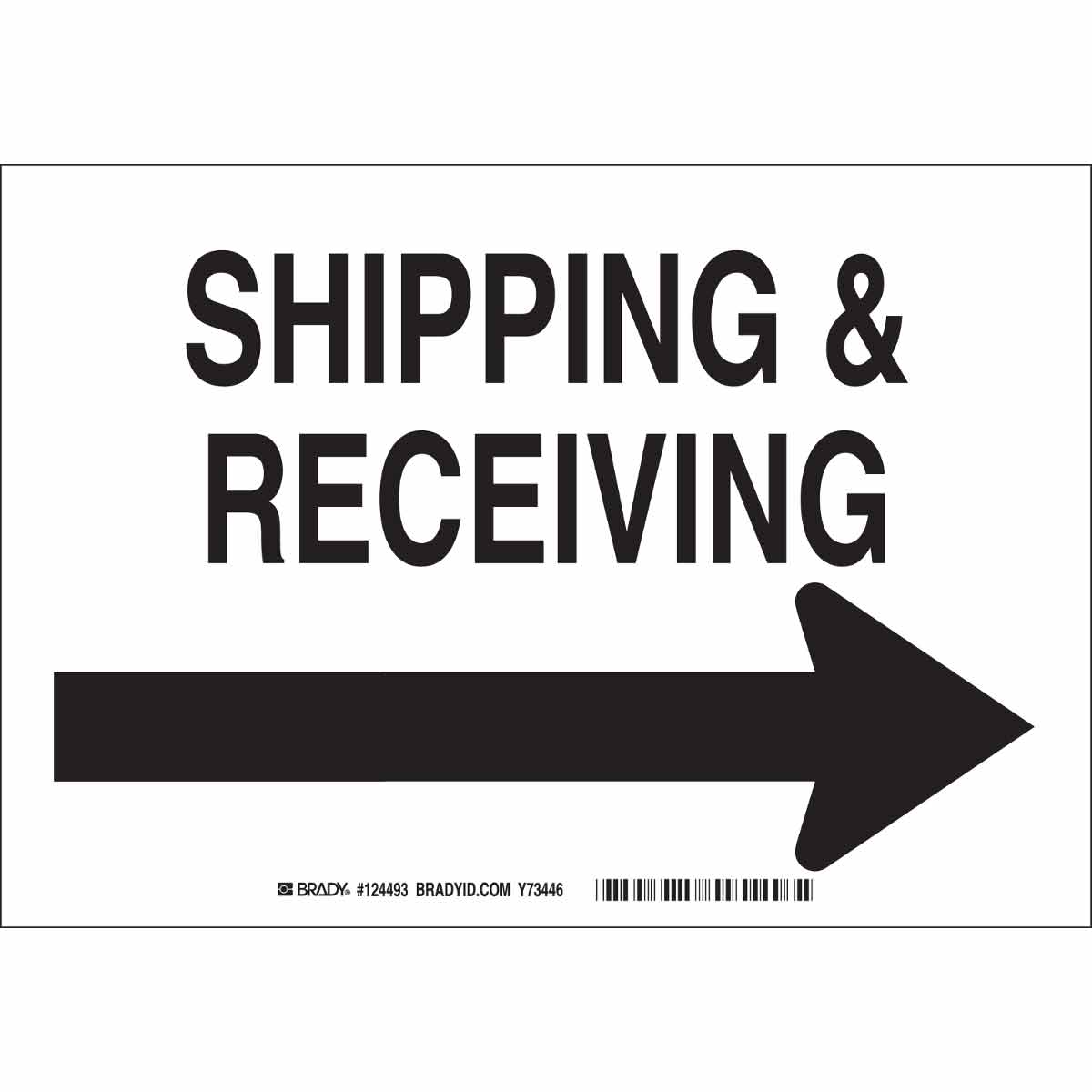 B401 7X10 BLK/WHT SHIPPING & RECEIVING