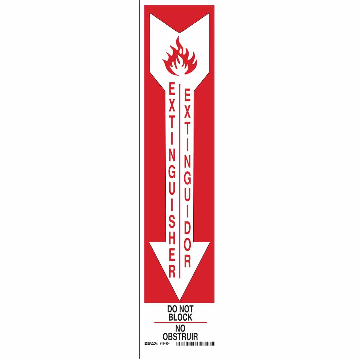 B302 18X4 BLK/RED/WHT EXTINGUISHER DO