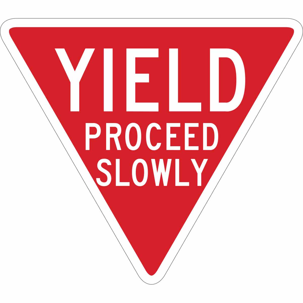 B401 18" SIDES WHT/RD YIELD PROCEED SLOW