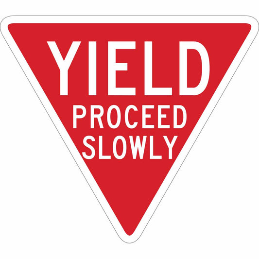 24" TRIANGLE WT/RD YIELD PROCEED...HIP