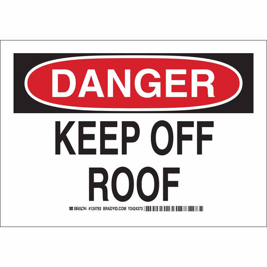 B401 10X14 BLK/RED/WHT DANGER KEEP OFF