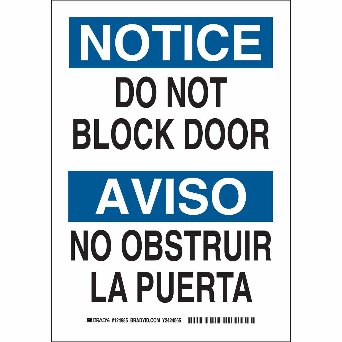 B302 10X7 BLK/BLU/WHT BILING/NOTICE DO