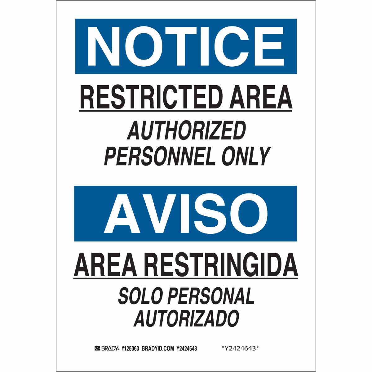 B302 14X10 BLK/BLU/WHT BILING/NOTICE