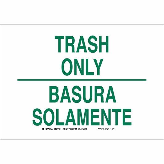 B302 10X14 GRN/WHT BILING/TRASH ONLY