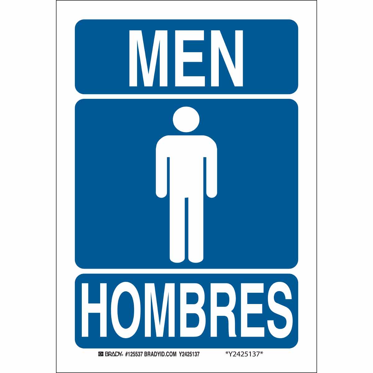 B302 10X7 WHT/BLU BILING/MEN HOMBRES