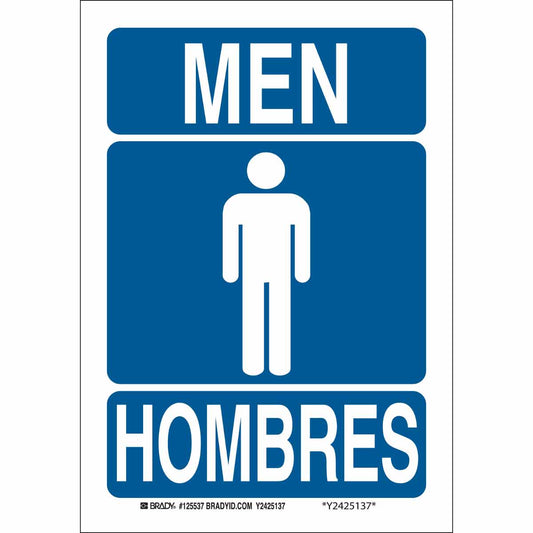 B302 10X7 WHT/BLU BILING/MEN HOMBRES