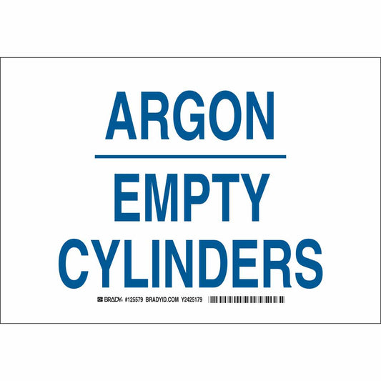 B401 10X14 BLU/WHT ARGON EMPTY CYLINDERS