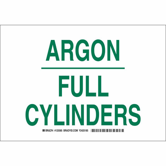 B401 10X14 GRN/WHT ARGON FULL CYLINDERS