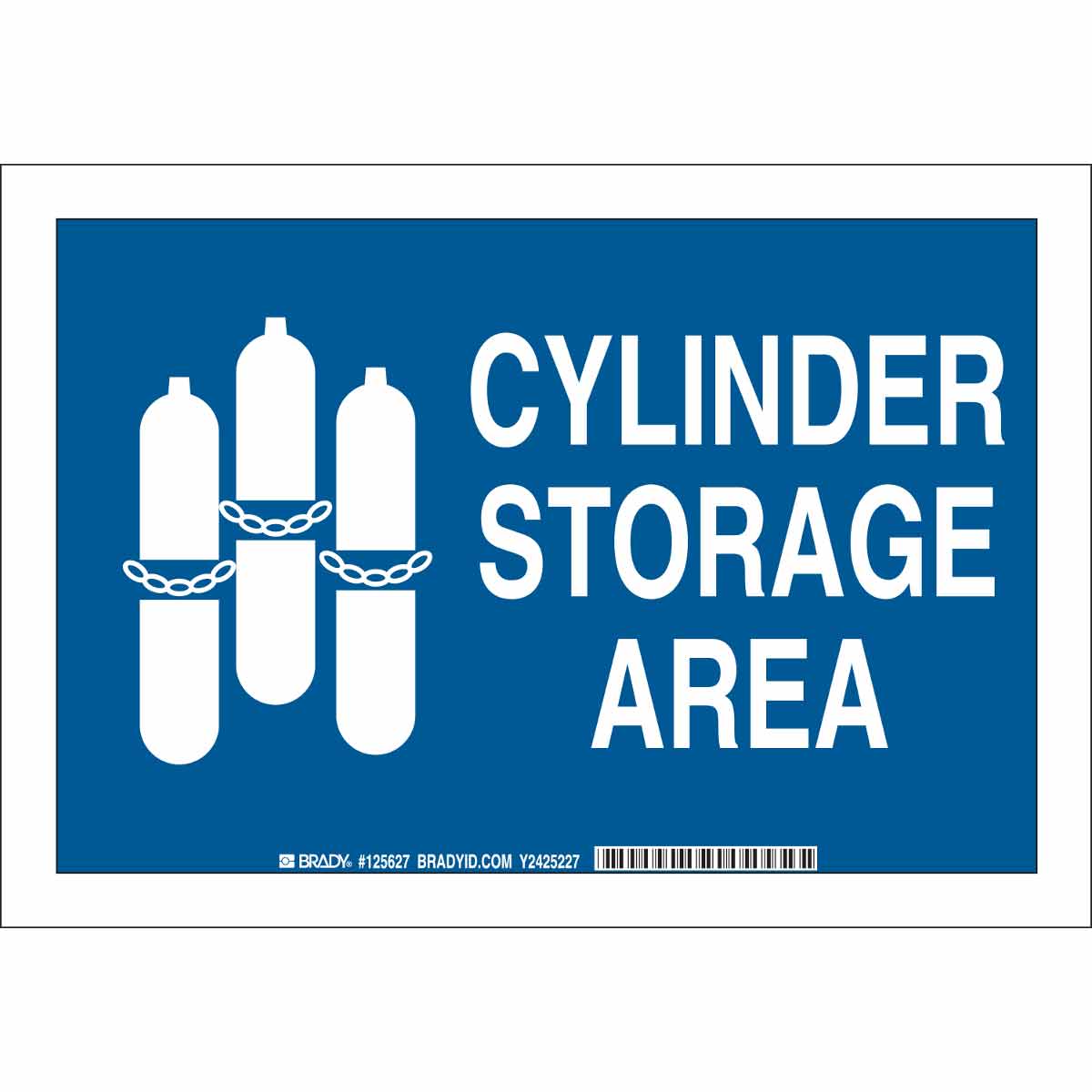 B555 7X10 WHT/BLU CYLINDER STORAGE AREA