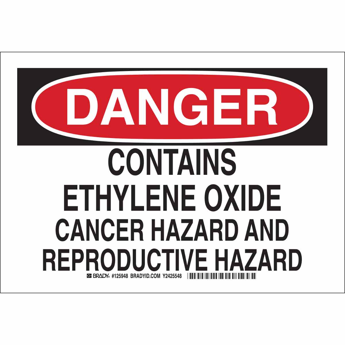 B401 10X14 BLK/RED/WHT DANGER CONTAINS