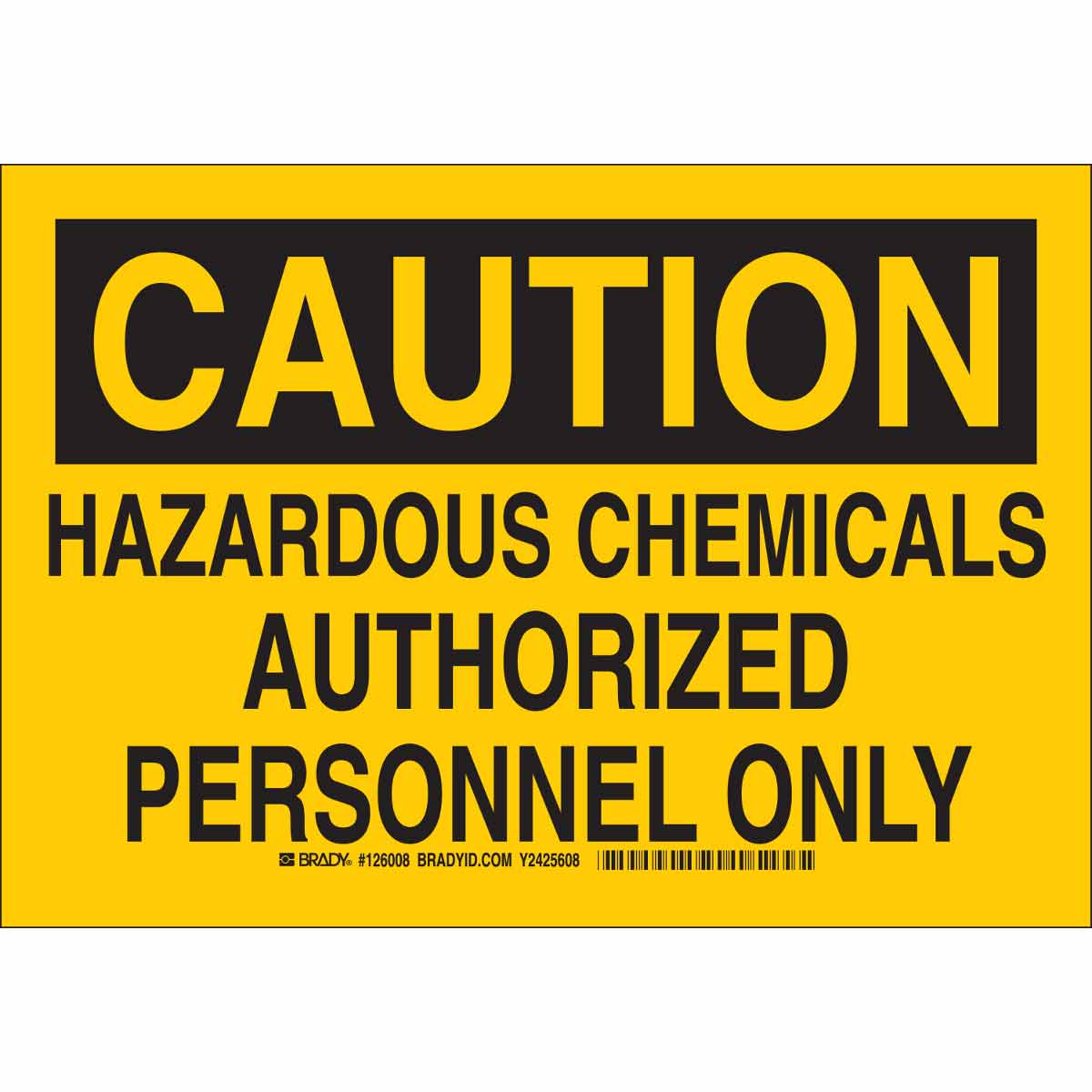 B401 10X14 BLK/YEL CAUTION HAZARDOUS