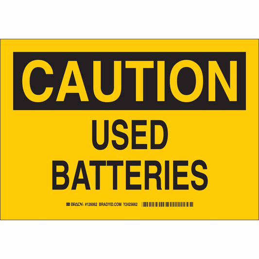 B555 10X14 BLK/YEL CAUTION USED