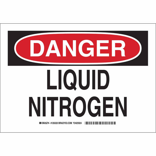 Sgn B555 10X14 BK/RD/WT DANGER LIQUID